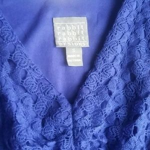 Lace dress Rabbit Rabbit Rabbit vibrant blue